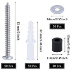 120 Pieces Pegboard Mounting Kit Wall Peg Boards Installation Accessories Peg   