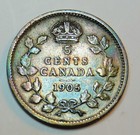 1905 Canada Silver 5 Cents Rainbow Album Toning