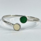 Verdite And Bone Sterling Silver Bracelet Matter Collection