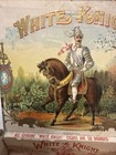 Very Rare  Antique Morris D  Neumann White Knight Wooden Cigar Box Factory 138