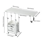 Overbed Table W  Wheels  Movable Bedside Table  Height Adjustable Over Bed Desk