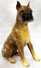 1940s 6 1 2  Boxer Dog Figurine- Oscar Mortens  Fine Art hand Painted Sculpture