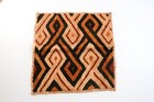 New Vintage African Kuba Shoowa Cloth Raffia Textile Panel 25x25 Kasai Velvet 08