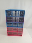 5 Akro-mills  6 Drawer Organizer Storage Parts Bin Raspberry Blue Purple Cabinet