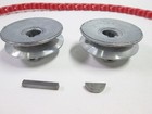 Craftsman Table Saw Belt   Pulley Kit 2 1 2  Pulleys  Keys   Fenner Powertwist 