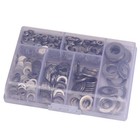 660 Pcs Of 304 Stainless Steel Washers Flat Washer Assortment Set Kit 6 Sizes