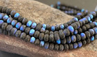 50 Matte Jet Ab Finish 3x5mm Czech Glass Rondelle Beads  bx 9 - 29 