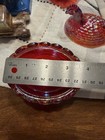 Mosser Red Carnival Glass Hen On Nest Limited Edition For Back In Time 