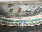 Antique Chinese Famille Rose Basin Bowl Qianlong Mark Qing Dynasty 19th C 