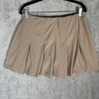 Greyson Womens Pleated Golf Tennis Skort Khaki Tan Size L Built-in Shorts Pocket