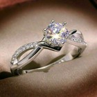 2 Ct Round Diamond 14k White Gold Finish Engagement Wedding Ring Women s Size 7