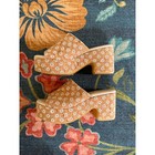 Beach Matisse Terry Flower Cork Platform Heels Size 6