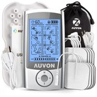 Rechargeable Tens Unit Muscle Stimulator - 24 Modes  8 Premium Electrode Pads  P