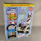 Evel Knievel Stunt Cycle Action Figure  black Bike  Red Launcher  - Brand New