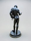 Narcissus - Antique Large Patinated Bronze Sculpture Grand Tour 19th Century 