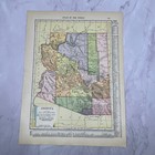 Original Antique Map Of Arizona From 1910 Atlas V14-7