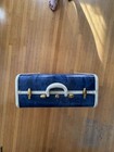 Vintage Samsonite Shwayder Bros Inc Blue Marble Luggage Suitcase Hard Shell