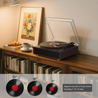    Record Player Built-in Stereo Speakers Vintage Turntable For Vinyl Records Bt
