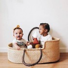 Plum sparrow Natural African Moses Basket Brown Handle