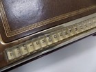 Vtg Bates Listfinder Cavalier Modl Brown Metal   Leather Desk Address Phone Book