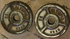 Pair Of Chrome Bfco Vintage 25 Lb Olympic Weight Plates 50lbs Total