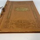 Vintage Embossed Gold Brown Ephemera Scrapbook  Unused  30  Pages 12 5x16 5   