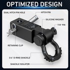 Zahawn Shackle Hitch Receiver 2  Inch Receivers For Vehicle Medium  Black