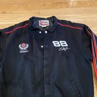 Dale Earnhardt Jr  Jacket Adult Large Black Nascar Racing Coat Budwiser Men