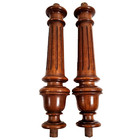 2 Baluster Wood Carving Column 12 56 In Antique French Architectural Salvage