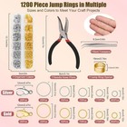 1200 Pcs Jump Rings For Jewelry Making Supplies  Necklace Repair Kit With Open c