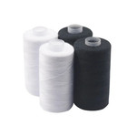 2pcs 500m Polyester Sewing Thread Set Black   White Spools For Hand Machines