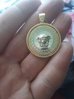 One  Versace  1 Pieces   Metal     Zipper Pull Medallion Medusa 1 Inch