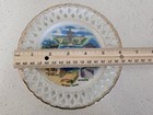 Vintage Porcelain Souvenir Plate Colorful Colorado Landmarks Reticulated 6   