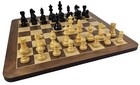 4 Qn Black Supreme Knight Staunton Wood Chess Set W  19  Walnut   Maple Board