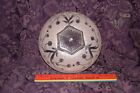 Vintage Art Deco Glass Ceiling Light Dome Lamp Shade Diamond Pink Textured Mcm