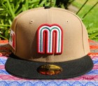 Team Mexico Fitted Hat New Era 59fifty Official Tan Black