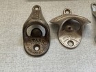 3 Vtg Drink Coca-cola Starr X Cast Iron Wall Mounted Soda Pop Bottle Opener Star