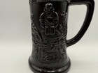 Vintage Tiara Indiana Ceramic Black Tankard Beer Stein With Pub Scene 6    Tall