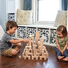 Wooden Blocks - 100 Pcs - Building Blocks For Toddlers - Includes Storage Con   
