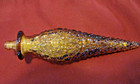 Vintage Empoli   Hobnail Amber Genie Bottle Decanter Stopper Only  7 5 Inches 
