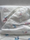Vintage Baby Crib Fitted Sheet 1960   s Animals In Pink And Blue