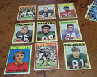 31 Vintage Football Trading Cards Lot Collection Mostly Early 1970 s Tl