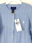 Polo Ralph Lauren Big Girls S  7  Blue Cable Knit Cotton Cardigan-multi New