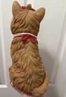 New  Yorkshire Terrier Yorkie Resin Large Statue 10 5    Xoxo Bandana Bow Dog