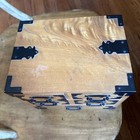 Vintage Japan Wood Tansu Chest Jewelry Drawer Cabinet Box Metal Music Box Rare