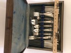 Vintage 74 Pieces Mixed Brands Silver Plated Silverware Flatware Set Case