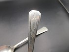 Rare Lot Of  2  Oneida Win Rogers Art Deco Oval Soup Spoons Silverplate 1932