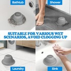 Zaa Bathtub Drain Hair Catcher Silicone Hair Stopper Gray Collapsible Strainer