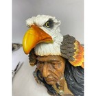 Vintage Native American Indian Chief W  Bald Eagle Head Dress Resin Rare