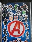  free Ship  Avengers 25 Piece Sticker Sheet Marvel Iron Man Captain America Hulk